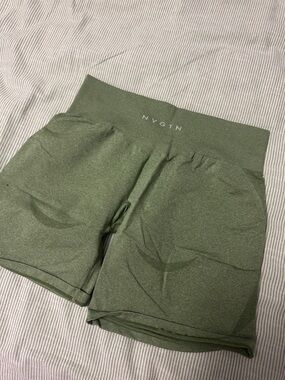 NVGTN Olive Green High-Rise Bike Shorts